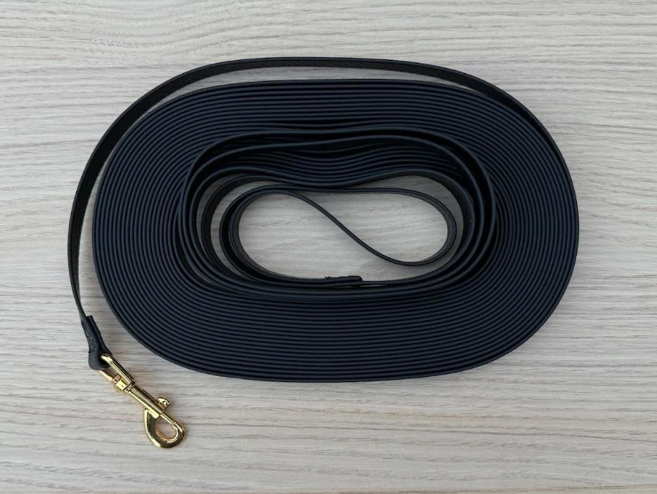 Longe biothane hexa imperméable 12M, légère et résistante [noir]